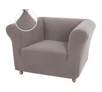 XHDZSW Stretch Sofa Cover for Chesterfield Sofa Covers, 1/2/3 Seater Couch, Universal Sofa Covers Jacquard Spandex Pet Dog Furniture Protector (Taupe,Chair)