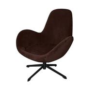 XHDZSW Swivel Armchair Slipcover, Curved Mid Back Lounge Chair Protector Cover, Vanity Chair Cover, Swivel Eggshell Armchair Cover, for Living Room Bedroom Home Office (Brown)