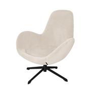 XHDZSW Swivel Armchair Slipcover, Curved Mid Back Lounge Chair Protector Cover, Vanity Chair Cover, Swivel Eggshell Armchair Cover, for Living Room Bedroom Home Office (Beige)