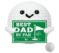 Xheanxu Golf Gifts for Men Dad Present Emotional Support Crochet Toy Positive Gift for Golf Lovers Fathers Birthday Christmas Funny Decorative Golf Plush Handmade for Him
