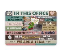 Xheanxu Office Wall Decoration, In This Office Modern Metal Artwork for Offical Decor Inspirational Quotes Office Decor, Motivational Wall Art Accessories, Business Cooperation, Teamwork, 11.81x7.87