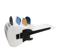 Xheanyu Guitar Pick Case, Black and White Guitar Picks Holder 3D Printed Pla Storage Box with Plectrums Slots Birthday Gifts for Music Lovers, Ideal for Anniversary Christmas Party Favors