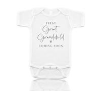 Xheanyu Pregnancy Announcement Onesie Bodysuit, Baby Reveal Vest First Great Grandchild Coming Soon, Newborn Announcement Short Sleeved, Baby Cloth Gifts Ideas For Dad Or Grandparents