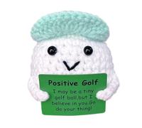 Xheemzce Crochet Golf Ball Plush, Funny Gift for Golfers, Positive Emotional Support Present for Dad, Men, or Women on Special Occasions