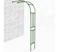 XHEILZOP Heavy Duty Half Garden Arch for Wall, PE Coated Steel Metal Trellis for Climbing Plants, Roses, Clematis, Wall-Mounted Half Side Arbour for Patio & Backyard, Multiple Sizes(Green,180x240)