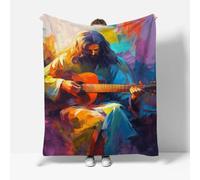 XHENTAI Flannel Fleece Blanket Religion Jesus Throw Over Bed Warm Soft Blanket Plush for Kids Sofa - 70x100cm