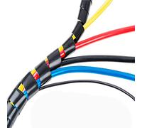 XHF 3/8" Spiral Cable Wrap 10mm(Wrapping Range:7.5mm-60mm) Cord for Computer Electrical Wire Organizer Sleeve Hose RoHS Black 26Ft