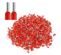 XHF 500 PCS AWG 12 Ferrule Crimper Plier Insulated Crimp Pin Terminal Cord End Terminals, Wire Ferrules Terminals, Wire Connector, Insulated Cord Pin End Terminal 4mm² Red