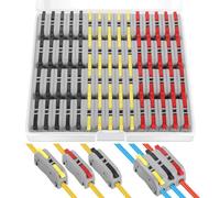 XHF2018 60pcs xhf black, red and yellow, compact connectors, lever connectors, nuts, electrical connectors, wire terminals for any circuit, line splices 28-12 aw