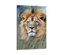 XHHOKA African Lion Poster Majestic Big Cat Safari King Wildlife Savannah Artwork Decorative Canvas Wall & Art Poster Painting 12x18inch(30x45cm)
