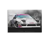 XHHOKA JDM Sports Car Poster S13 180SX, D1 Grand Prix Drift, Cyberpunk Graffiti Style, Japanese Street Tuning Culture Decorative Canvas Wall & Art Poster Painting 20x30inch(50x75cm)