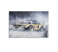 XHHOKA Retro Rally Racing Car Poster Sport Quattro S1 Snow Action Dynamic Decorative Canvas Wall & Art Poster Painting 24x36inch(60x90cm)