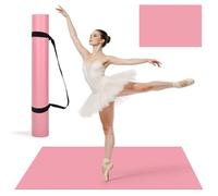 XHIKOWAT 3×6.6ft Marley Dance Floor，3.5mm Portable Dance Floor with Shoulder Strap, Non-Slip Shock-Absorbing Portable Marley Floors for Ballet Jazz Pop Practice - Ideal for Home Studio School