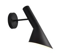 XHJL Modern Wall Lights Indoor Trumpet Lampshade Retro Style Wall Sconces Wrought Iron Vintage Bedside Wall Lamps for Bedroom Living Room, Porch Entryway Dining Room (Black)