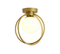XHJL Semi Flush Ceiling Lights Modern Ceiling Lamp 3-Color Light Frosted Glass Shade Hallway Lighting Creative Mini Chandelier for Bedroom,Porch,Entryway, Kitchen (Gold)