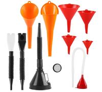 XhjzgcTech 10 Pcs Automotive Funnels Set Wide Mouth Fuel Flexible Plastic