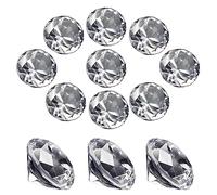 XHKDSYMC 100Pcs Clear Acrylic Diamonds 1 Inch Wedding Table Scatters Gemstones Confetti for Vase Fillers,Floral Decor,Bridal Shower Decorations,Home Centerpieces,Candle Display (Clear)