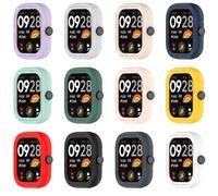 xhKJO 12 Pcs Watch Cover compatible for Xiaomi Redmi Watch 4 Case,Ultra Smartwatch Case Silicone Skins Pounch,Anti-scratch Clear TPU Watch Bumper Cover Shell for Xiaomi Redmi Watch 4 Watch (color 5)