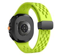 xhKJO Breathable WatchBands for Galaxy Watch 8 40mm 44mm Wristband,Flip Clasp Silicone Straps WatchBand WristStrap,Replacement Bands Wrist Strap Bracelet for Galaxy Watch 8 Classic 46mm (green)