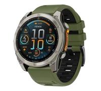 xhKJO Replacement Band for Garmin Quatix 8 51mm Wristband, Silicone WatchBand Wrist Strap, Replacement Bands Bracelet Wrist Strap for Garmin Tactix 8 amoled 51mm /Tactix 8 Solar 51 mm (green black)