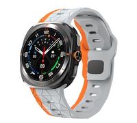 xhKJO Replacement Straps for Galaxy Watch 8 Ultra 47mm 2025 Wristband, WatchBands WatchBand Wrist Strap, Silicone Straps Bracelet Wrist Strap for Galaxy Watch 8 Ultra 47mm 2025 (grey orange)