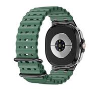 xhKJO Silicone Breathable Replacement Straps for Galaxy Watch 8 Classic 46mm Wristband, Flip Clasp Straps WatchBands WristStrap, Replacement Bands Wrist Strap for Galaxy Watch 8 40mm 44mm (green)