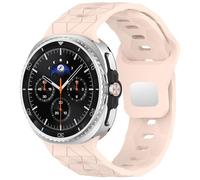 xhKJO Silicone Breathable WatchBands for Galaxy Watch 8 40mm 44mm Wristband,Flip Clasp Straps WatchBand WristStrap,Replacement Bands Wrist Strap Bracelet for Galaxy Watch 8 Classic 46mm (pink)