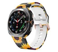 xhKJO Silicone Straps for Galaxy Watch 8 Ultra 47mm 2025 Wristband,Replacement Straps WatchBand Wrist Strap, Replacement Bands Bracelet Wrist Strap for Galaxy Watch 8 Ultra 47mm 2025 (sunflower)