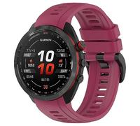 xhKJO Smart Watch Strap for Garmin Approach S70 42mm, Silicone WatchBand Wrist Strap, Replacement Bracelet Wristband Wrist Strap for Garmin Approach S70 42MM Golf GPS Smart Watch (wine)