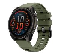 xhKJO Smartwatch Strap for Garmin Fenix 8 43mm Wristband, Silicone Flip Clasp Wrist Strap Bands Bracelet WristStrap WatchBand Replacement Straps for Garmin Fenix 8 43MM / Amoled 43mm (green 1)