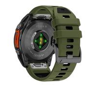 xhKJO Smartwatch Strap for Garmin Fenix 8 51mm / Enduro 3 Wristband, Silicone Wrist Strap Bands Bracelet WristStrap WatchBand Replacement Straps for Garmin Epix Pro 51mm / Fenix 7X Pro (green black)