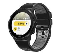 xhKJO Sport Silicone Straps for Coros Apex 4 46mm Watch Wristband, Replacement Straps WatchBand Wrist Strap, Replacement Bands Bracelet Wrist Strap for Coros Nomad Watch Accessories (black grey)