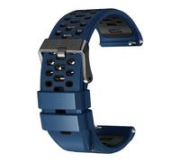 xhKJO Sport Silicone Straps for Coros Apex 4 46mm Watch Wristband, Replacement Straps WatchBand Wrist Strap, Replacement Bands Bracelet Wrist Strap for Coros Nomad Watch Accessories (blue black)