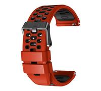 xhKJO Sport Silicone Straps for Coros Apex 4 46mm Watch Wristband, Replacement Straps WatchBand Wrist Strap, Replacement Bands Bracelet Wrist Strap for Coros Nomad Watch Accessories (red black)