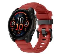 xhKJO Sport Silicone Straps for Garmin Quatix 8 51mm Wristband, WatchBand Straps Wrist Strap, Replacement Bands Bracelet Wrist Strap for Garmin Tactix 8 amoled 51mm /Tactix 8 Solar 51 mm (red)