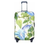 XHMKGGYBZ Patterned Vase Collection Elastic Suitcase Cover 4-Size Luggage Protector, Scratch & Stain Resistant Carry On Luggage Cover Protector, Washable Luggage Covers, Morning Glory Pattern Blue, M