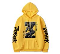 xhomeshop Anime Berserk Guts Hoodies The Black Swordsman Pullover Guts Cosplay Sweatshirts Berserk Guts Jumper