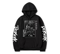 xhomeshop Anime Berserk Guts Hoodies The Black Swordsman Pullover Guts Cosplay Sweatshirts Berserk Guts Jumper