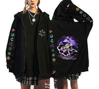 xhomeshop Anime Genshin Impact Hoodie Hutao Xiao Klee Diona Sucrose Sweatshirts Kamisato Ayato Pullover Arataki Itto Cosplay Sweatshirts with Zipper