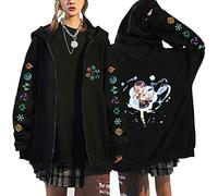 xhomeshop Anime Genshin Impact Hoodie Hutao Xiao Klee Diona Sucrose Sweatshirts Kamisato Ayato Pullover Arataki Itto Cosplay Sweatshirts with Zipper