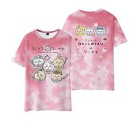 xhomeshop Cute Chiikawa Rabbit Print Cos Rabbit Dog 3D Digital Printing Kawaii Anime Pattern Printed T-Shirt Lovely Hachiware Short Sleeves Tops