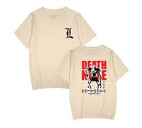 xhomeshop Death Note L Yagami Light Men and Women T-Shirt Full Size New Beautiful Anime Pattern T-Shirt