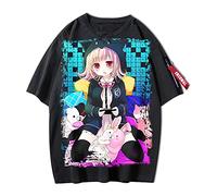 xhomeshop Monokuma T Shirt Unisex Short Sleeves Casual Sweatshirt Tops Nanami Chiaki X Monomi Anime Cosplay