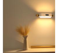 Xhope4u Under Cabinet Lights Indoor, Motion Sensor Night Light with Touch Control, Stepless Brightness Wall Light, Rechargered Reading Lamp for Cabinet,Bedroom, Hallway, College Dorm Room
