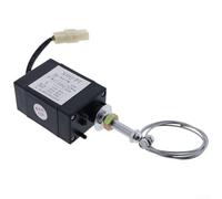 XHQ-PT Diesel Engine Stop Solenoid Valve, Electromagnetic Shutdown Controller for Generator, 12V 24V Normal Open Closed, -40 to 150C, 90-110N Pull Force, 40mm Wire(Normal closed 24V)
