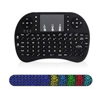 XHQHSZ Mini Keyboard Remote Control with Touchpad Mouse, 2.4GHz Wireless USB Dongle, RGB Backlit, for Android TV Box, Smart TV, PC, Laptop, Windows OS, HTPC, Home Theater PC