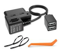 XHQLZMLE OBD Power Cable for Dash Cam, OBD-II Power Adapter with Dual USB Ports, 24H Parking Mode, Low Voltage Protection, Compatible with Garmin Dash Cam