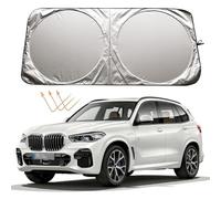 XHRING Windshield Sun Shade for BMW Accessories X5 X3 X7 X1 X4 X6 3 4 5 6 7 8 M5 M6 M7 M8 Series Accessories, Car Front Window Sunshade Sun Visor Shield for BMW Accessories
