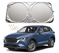 XHRING Windshield Sun Shade for Mazda CX5/CX-5 2013-2025 CX3/CX-3 2016-2024 CX30/CX-30 2020-2024 Mazda 3 6 2014-2024 Accessories, Car Front Window Sunshade Sun Visor Shield for Mazda 2 2011-2024
