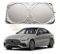 XHRING Windshield Sun Shade for Mercedes Benz C C300 A B E E350 GLA GLB GLK CLA CLK SLC SLK Class Accessories, Car Front Window Sunshade Sun Visor Shield for Mercedes Benz Maybach GLS600 GLA 250